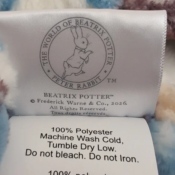 Beatrix Potter Peter Rabbit Oversized Plush 🐇 Peter Rabbit Throw Blanket - Picture 6 of 8